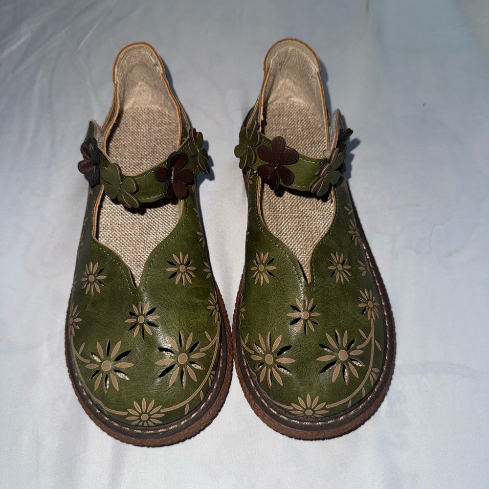 Floral Green Women's Shoes